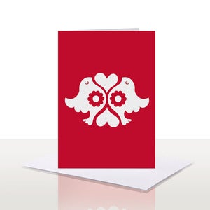 Image of Lovebirds Note Card 