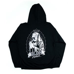 Image of Lady G Hooded Pullover Fleece in Black 