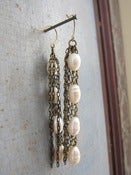 Image of Pearls & Chain Earrings