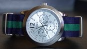 Image of Blue and Green 20mm Nato Nylon Watch Strap