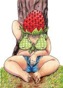 Image of Original Strawberry Head illustration from Hot Buttons