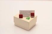 Image of Square Resin Studs (Dark Red) by Emerald Green Submarine