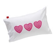 Image of pillowcase (single) - hearts