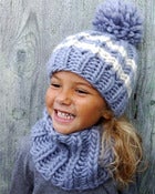 Image of Ensemble bonnet "Sacha" & col "Joy", alpaga & laine