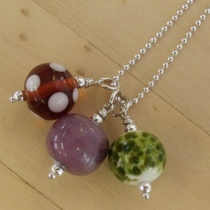 Image of tuscan colour dot necklace