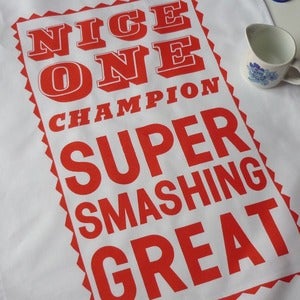 Image of Super Smashing tea towel - orange