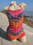 Image of Vintage Jantzen 'International Set' Shirred Swimsuit - Medium