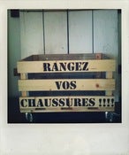 Image of Caisse de rangement beatnik "rangez vos chaussures"