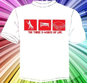 Image of SEX/SLEEP/SANDWICH 3 S-WORDS OF LIFE T-SHIRT