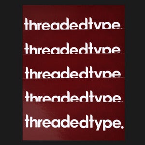 Image of Threaded Type Stickers- (5PK)