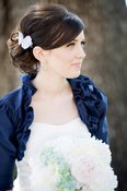 Image of Camellia Silk Ruffle Flower Bridal Shrug