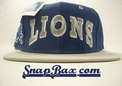 Image of VINTAGE DETROIT LIONS TWILL BLOCK GRAY SNAPBACK