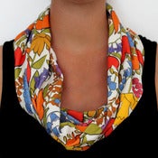 Image of Organic Cotton Knit Scarf - Tulip