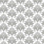 Image of The Modern Damask Backdrop~ Gray