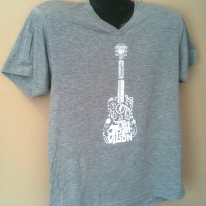Image of Gray Guitar v-neck shirt