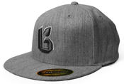 Image of "Icon" Flat Bill Fitted Flexfit | Heather gry/gry 