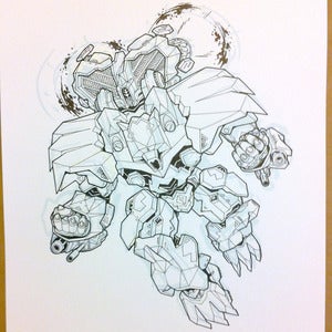 Image of Rogue Bear Hybrid BA original Batteltech artwork