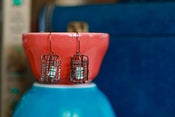 Image of Bird Nest Earrings-Minty