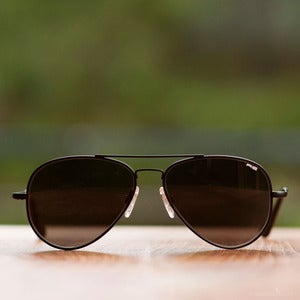 Image of Randolph Engineering Concorde Sunglasses - Matte Black Frame Gray Lens