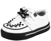 Image of White Leather Baby 2-Ring Creeper Sneaker