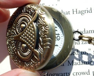 Image of Owl Pendant Watch Necklace
