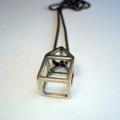 Image of Sterling Silver House Pendant<br/ ><br/ >