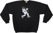 Image of ASTRODUNK CONCORD CREWNECK SWEATSHIRT | BLACK / WHITE / CONCORD PURPLE