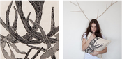 Image of antler cushion cover