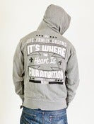 Image of "Sentiments" Zipper Hoodie gunmetal grey