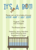 Image of Little Crib Monkey Shower Invitation