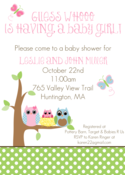 Image of Whoo's Having A Baby Shower Invitation