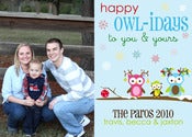 Image of Happy Owl-iday Holiday Card