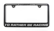 Image of "I'd Rather Be Racing" License Plate Frame (P1B-A0518)