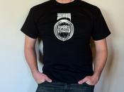 Image of Distressed OVAL Hole "Petite Bouche" Gypsy Jazz Black T-Shirt