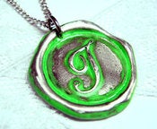 Image of NEON Green Wax Seal Pendant
