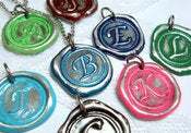 Image of MINI Your Choice of Color Wax Seal Pendant By Ritzy Misfit
