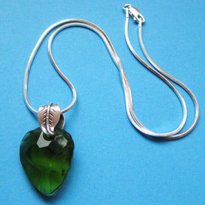 Image of Swarovski Crystal Forbiden Fruit Sterling Charm Necklace