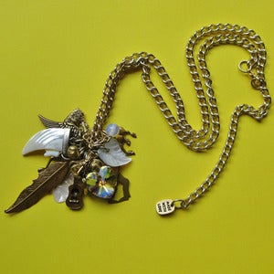 Image of Angel Kiss Plectrum Cluster Charm Necklace £10 OFF!