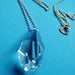 Image of  Lucky Crystal Droplet Necklace Pendant, Sterling Silver 