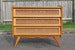 Image of Vintage Beech & Cane chest of drawers, possibly French or Dutch, designed circa 1950s.