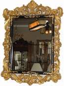 Image of Huge Hand Carved Italian Giltwood & Ebonized Mirror 