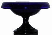 Image of Rare Antique Dark Blue Glass Crystal Compote NR 