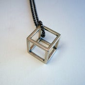 Image of Sterling Silver Cube Pendant<br/ ><br/ ><br/ >
