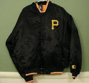 Image of DEADSTOCK VINTAGE PITTSBURGH PIRATES STARTER "SALESMAN SAMPLE" REVERSIBLE SATIN JACKET