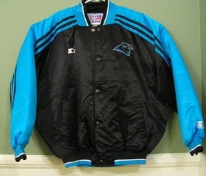 Image of DEADSTOCK VINTAGE CAROLINA PANTHERS STARTER "SALESMAN SAMPLE" SIDELINE ON FIELD JACKET
