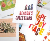 Image of 14 large cards - mixed