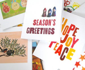 Image of 14 large cards - mixed