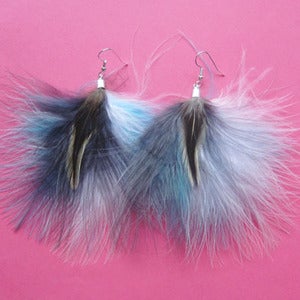 Image of Fabulous Fluffy Feather Earrings (various colours)
