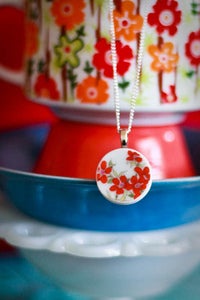 Image of Red Daisy Necklace