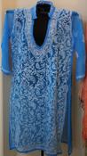 Image of Georgette Designer Kurti - Sulphur Blue